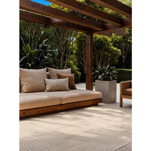 Ted Baker Ted baker haringey buitenkleed jute wit- 200x300 cm