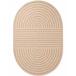 Ted Baker Ted baker haringey buitenkleed ovaal jute wit- 160x230 cm ovaal