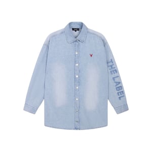 Alix The Label Ladies woven flowy denim oversized blouse blouses 2603971627