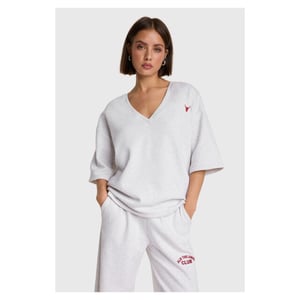 Alix The Label Ladies knitted v-neck shortsleeve sweater t-shirts 2603873597