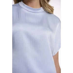 Rino & Pelle Esai.7002622 rino&pelle short sleeve top with high neck light blue