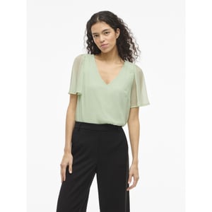 Vila Vifalia v-neck ss top noos mint