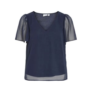 Vila Vifalia v-neck ss top noos navy