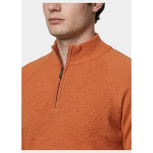 Innocente Half zip half zip met structuur 326/8040 brique