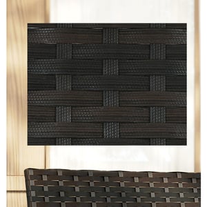 4goodz Rotan tuinset 3-delig afneembare zitkussen en tafel zwart/creme