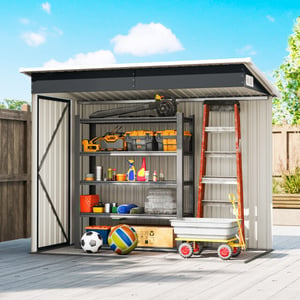 4goodz Gereedschapsschuur metaal met 3 deuren 234x132x185 cm -