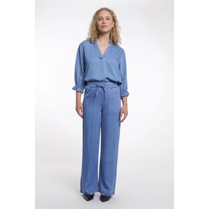 Rino & Pelle Anetteshort.7002621 short length wide leg pants washed blue