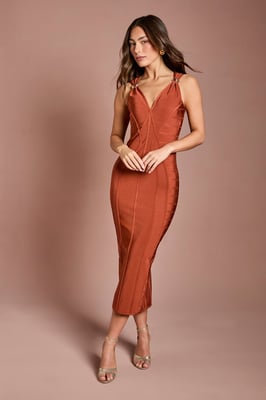 Sleeveless Bandage Fitted Pencil Dress
