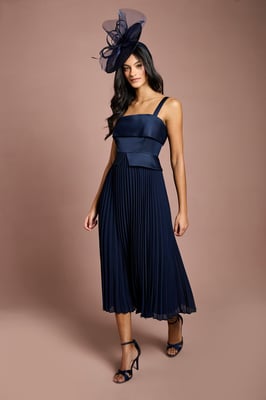 Petite Square Neck Midi Dress