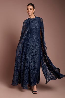 Lace Cape Gown
