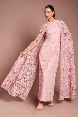 Lace Cape Gown