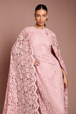 Lace Cape Gown