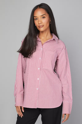 Stripe Pocket Side Tape Shirt
