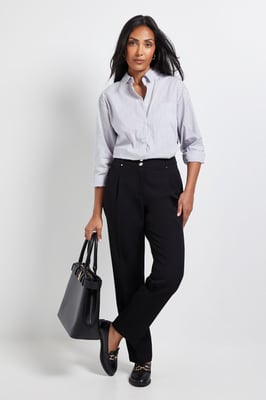 Petite Stripe Pocket Side Tape Shirt