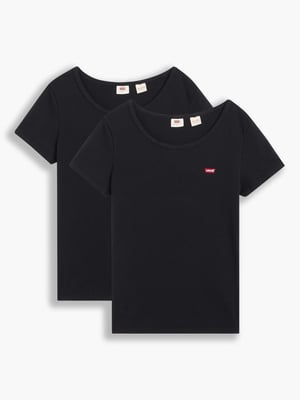 Womens Mineral Black 2 Pack Crew Neck T-Shirt