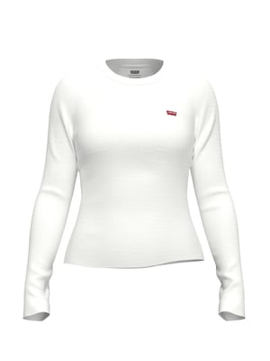 Womens White Long Sleeve Baby T-Shirt