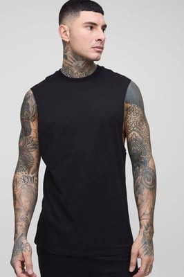 Tall Reguar Fit Basic Drop Armhole Tank