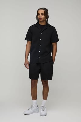 Regular Fit Shirt and Relaxed Short Scuba Set