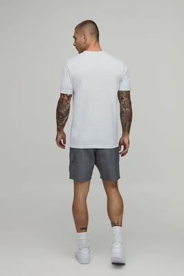 Slim Fit Elasticated Nylon Cargo Shorts