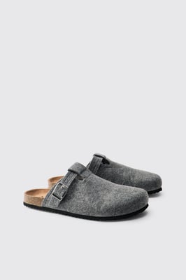 Felt Buckle Mule