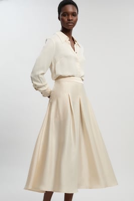 Hammered Satin Woven Maxi Skirt