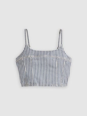 Womens Mischa Stripe Denim Jadine Denim Cami Tank Top