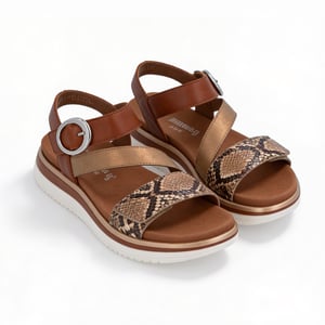 Remonte D1j64 Womens Ankle Strap Sandals Brown