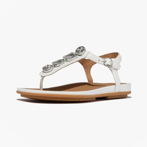 Fitflop Gracie Ultra Womens Ankle Strap Sandals Urban White