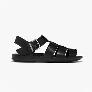 Fitflop Gracie Leather Womens Ankle Strap Sandals Black