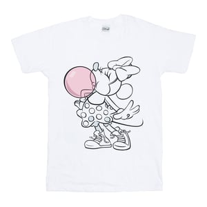 Disney Meisjes Minnie Mouse Gum Bubble Katoenen T-Shirt (Wit)