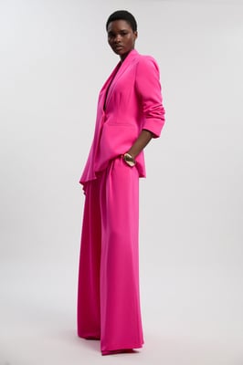 Petite Soft Tailored Wide Leg Trouser