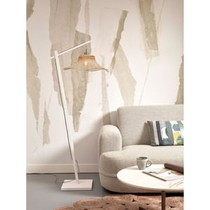 Good&Mojo Vloerlamp ibiza bamboe wit/naturel 77x50x150cm
