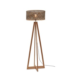 Good&Mojo Vloerlamp java bamboe/zwart 50x50x145cm