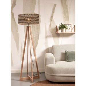 Good&Mojo Vloerlamp java bamboe/zwart 50x50x145cm