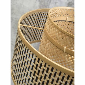Good&Mojo Wandlamp bhutan bamboe/zwart 95x50x55cm