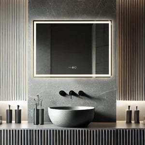 Lumoire Badkamerspiegel met verlichting tron 80cm rechthoekig anti condens