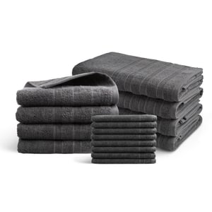 DoubleLife Handdoeken 16-delig set 100% katoen, waarvan 50% gerecyclede katoen