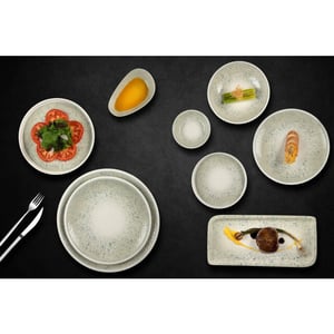 By Bone Serveerschaal natura ocean porselein 34x20.5 cm set van 2