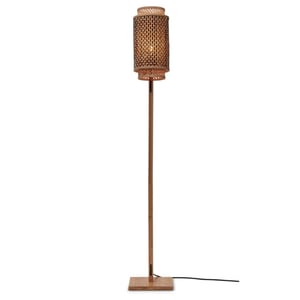 Good&Mojo Vloerlamp bhutan bamboe/zwart 20x20x145cm