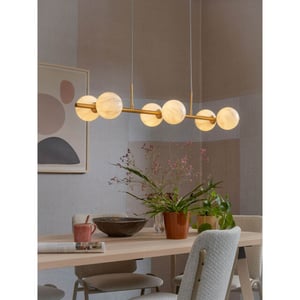 It's about RoMi Hanglamp carrara goud/ 105x30x12cm 6l