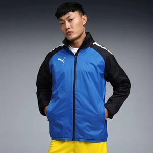 Puma Mens Teamliga All Weather Rain Jacket Waterproof Coat Blue 657245