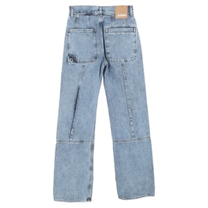 Jacquemus Le Raphia Straight-Leg Jeans in Blue Cotton Denim