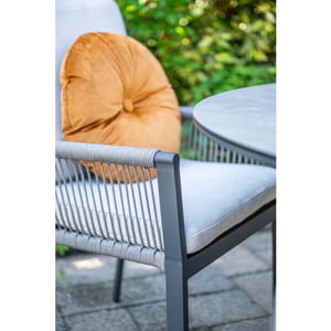 Garden Impressions Raxa dining fauteuil carbon black rope taupe-valley sand