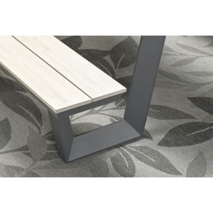 Garden Impressions Bell picknick set 200x178 cm carbon black light teak vironwood