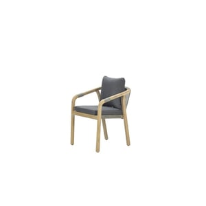 Garden Impressions Santos dining fauteuil acaciahout white wash-rope dgrijs-mystic grey