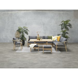 Garden Impressions Santos dining fauteuil acaciahout white wash-rope dgrijs-mystic grey