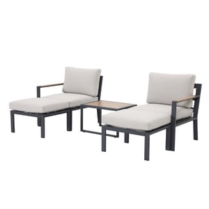 Garden Impressions Cinto loungeset carbon black light teak look