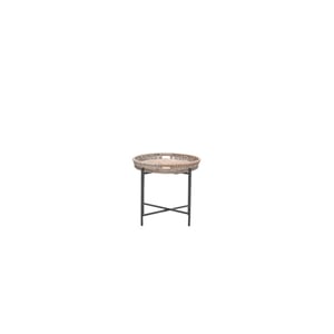 Garden Impressions Benidorm bijzettafel diameter 60xh50 cm c.black natural