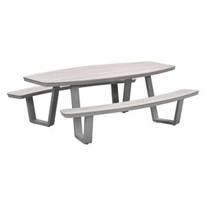 Garden Impressions Bell aluminium picknick set ovaal 220x193 cm -