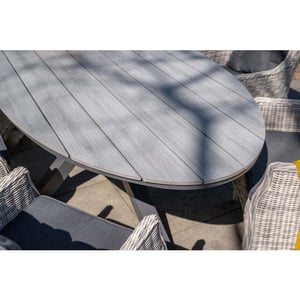 Garden Impressions Edison tuintafel ovaal 220 cm grey teak vironwood